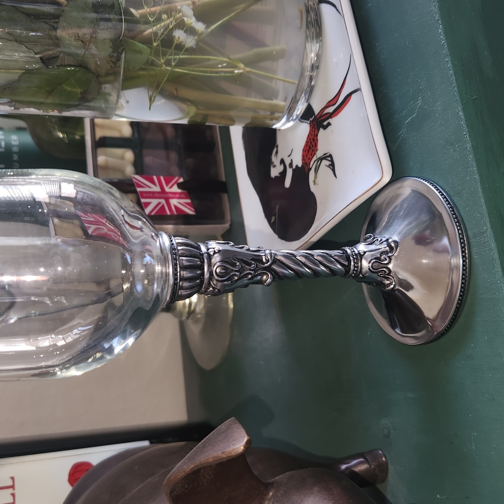 Sophisticated Silver Crystal Stemware for Upscale Dining